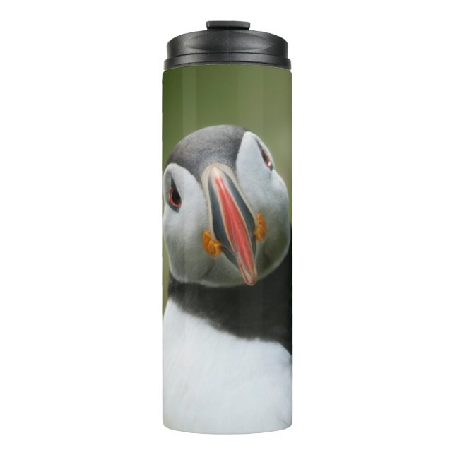 Garrafa Térmica Nome personalizado Tumbler Puffin (Frente)