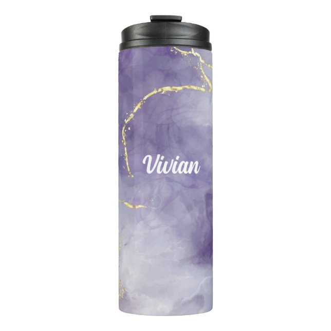 Garrafa Térmica Nome personalizado Tumbler térmico (Frente)
