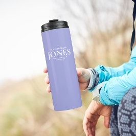 Garrafa Térmica Nome pessoal Marca Logotipo comercial Moderno Roxo