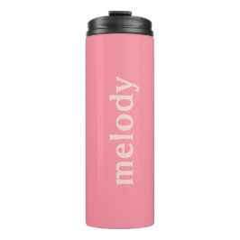 Garrafa Térmica Nome rosa quarto de dormir moderno 