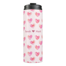 Garrafa Térmica Nomes Personalizados Design Romântico Rosa Amor -