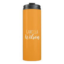 Nomes personalizados laranja minimalista moderno