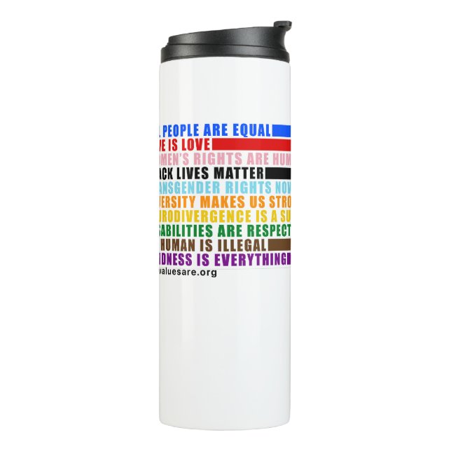 Garrafa Térmica Nossos Valores São Tumbler Térmico (Giro à esquerda)