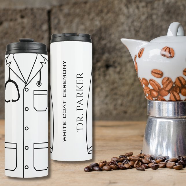Garrafa Térmica Nova Cerimônia Personalizada de Casaco White Docto (Criador carregado)