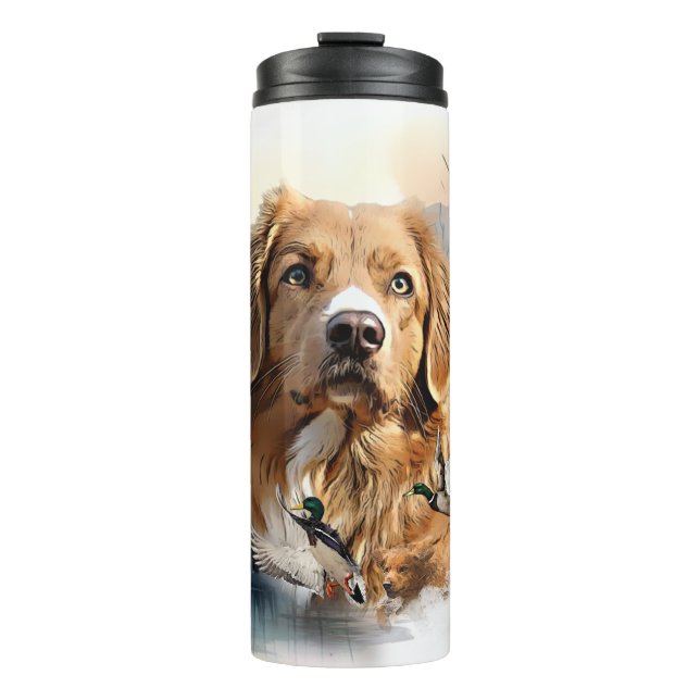 Garrafa Térmica Nova Escócia Duck Tolling Retriever, Arte (Frente)
