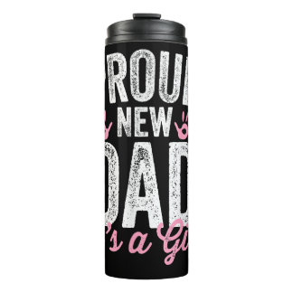 Garrafa Térmica Novo papai Orgulhoso É Uma Garota Oferece ao Pai q