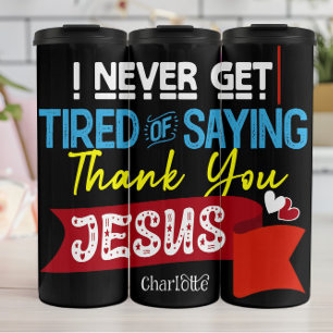 Garrafa Térmica Nunca Cansado Obrigado Jesus