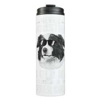 Garrafa Térmica Nunca Subestime Um Velho com Cachorro de BCollie T