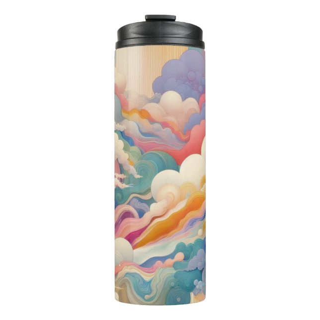 Garrafa Térmica Nuvens E Ondas (Frente)