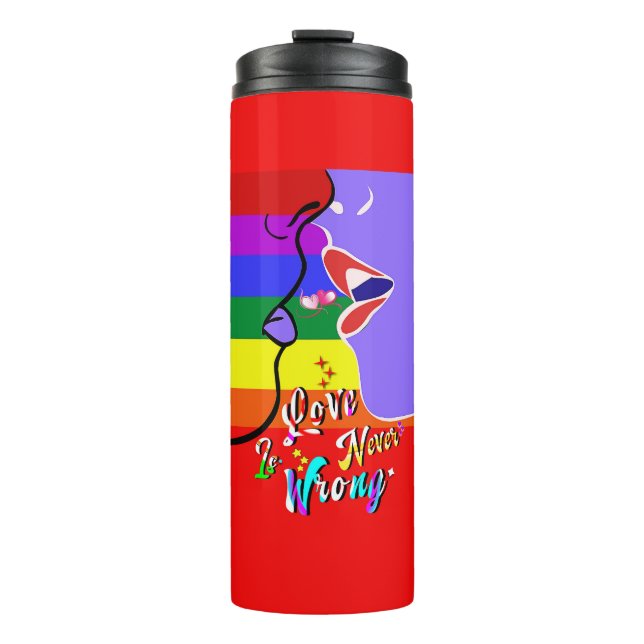 Garrafa Térmica O amor nunca é orgulho errado (Frente)