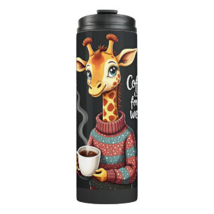Garrafa Térmica O café é para o amante de café da girafa engraçada