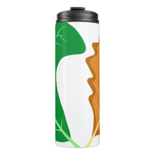 Garrafa Térmica O Coração da Natureza Folhas verdes e marrons