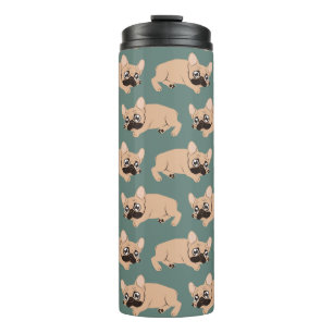 Garrafa Térmica O filhote de cachorro preto de Frenchie da máscara