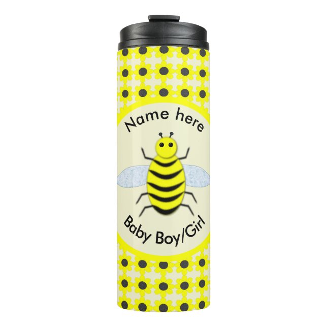 Garrafa Térmica O Gênero do Bebê Amarelo-Bonito Revela Personalida (Frente)