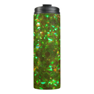 Garrafa Térmica O Glitz Glam Glitter verde Tumbler Térmico!