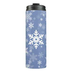 Garrafa Térmica O gráfico dos flocos de neve personaliza o fundo