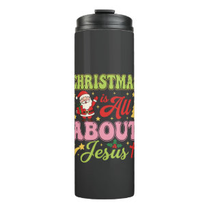 Garrafa Térmica O Natal é Tudo Sobre Jesus Retro