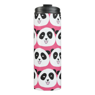 Garrafa Térmica O padrão infantil Panda tem uma repetição inint