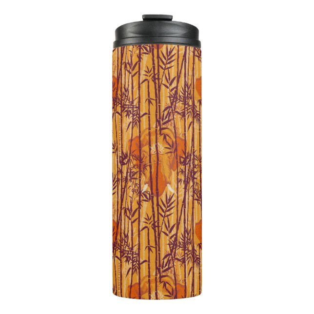 Garrafa Térmica O Padrão Safari Do Lótus Branco (Frente)