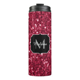 Garrafa Térmica O preto vermelho-magenta vermelho-escuro brilha Mo