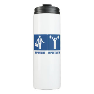 Garrafa Térmica O Trabalho É Importante Para Levantar Peso