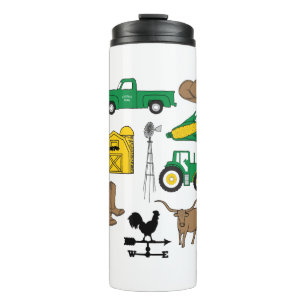 Garrafa Térmica O velho Macdonald tinha uma Fazenda Minha vida Faz