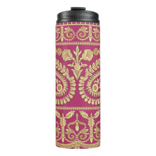 Garrafa Térmica Obras de arte em mughal. Ouro antigo tradicional i