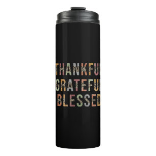 Garrafa Térmica Obrigado, Grata, Abençoada