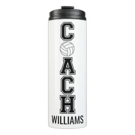 Garrafa Térmica obrigado personalizado do treinador de vôlei, seu 