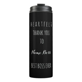 Garrafa Térmica Obrigado sentido você o melhor branco do preto do