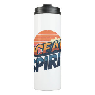 Garrafa Térmica "Ocean Spirit" Vintage Vibração de Praia