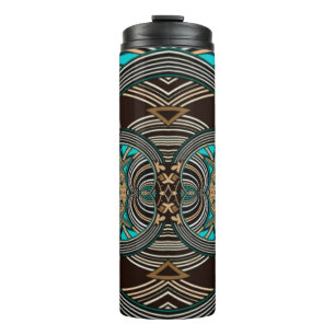 Garrafa Térmica Ocean Tides Abstrato Tribal