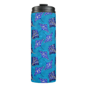 Garrafa Térmica Oceano Azul Tribal Stingrays