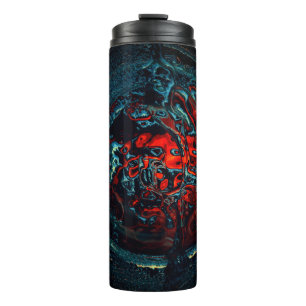 Garrafa Térmica Oceano Inferno - Brilho Vermelho
