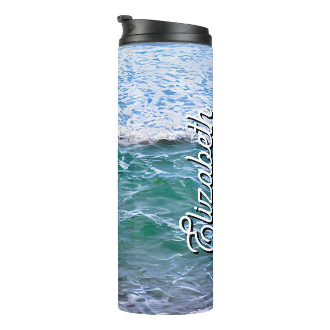 Garrafa Térmica Oceano tropical limpo (Rotação à direita)