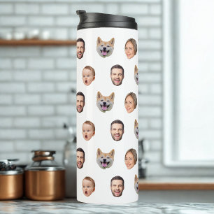 Garrafa Térmica Oferta Personalizada Da Família De Fotos, 4 Rostos
