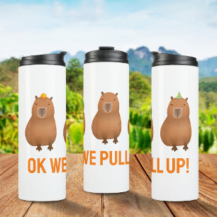 Garrafa Térmica "Ok, Vamos Puxar!" Funny Capybara Meme
