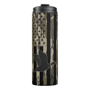 Garrafa Térmica Old School Camo Duck, caçando bandeira americana