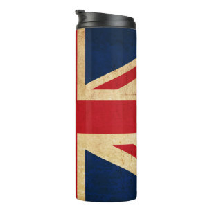 Garrafa Térmica Old Vintage Grunge United Kingdom Flag Union Jack