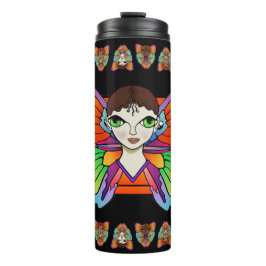 Garrafa Térmica Olhos Grandes e Asas Borboletas