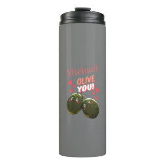Garrafa Térmica Olive You Two Olives Hearts