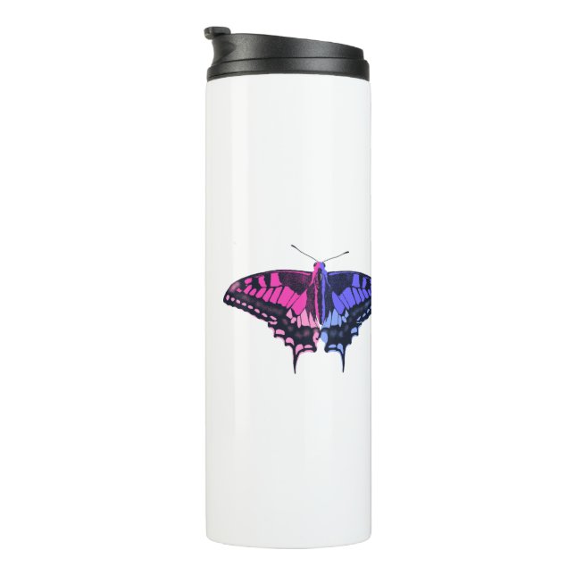Garrafa Térmica Omnisexual Pride Flag Swallowtail Butterfly (Rotação à direita)