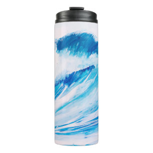 Garrafa Térmica Ondas Oceânicas: Beleza Blumarine Watercolor.