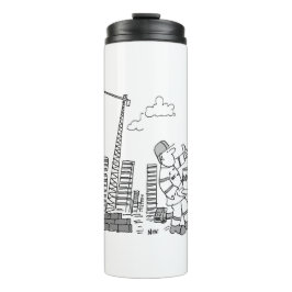 Garrafa Térmica Operador de guindaste de superfície do local de co