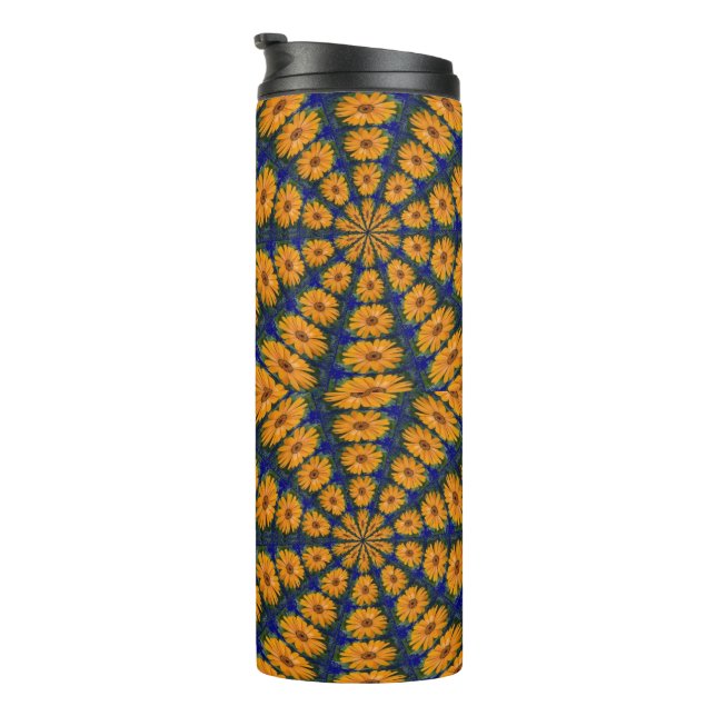Garrafa Térmica Orange African Daisy Thermal Tumbler (Rotação à direita)