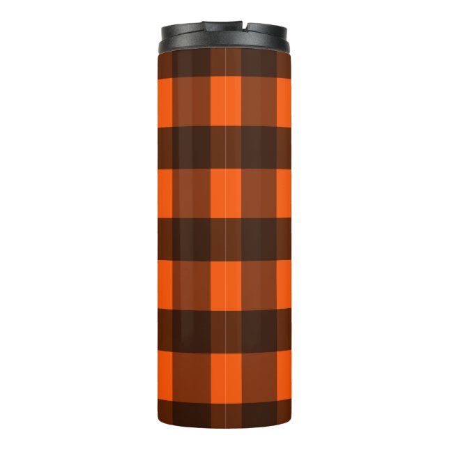 Garrafa Térmica Orange and Black Guingham (Verso)