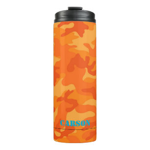 Garrafa Térmica Orange Camo Blue NAME Sports Modern Viagem