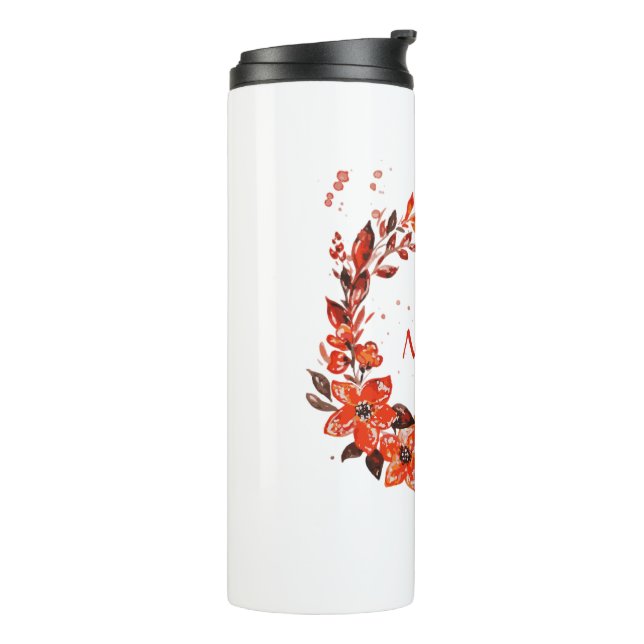 Garrafa Térmica Orange Floral (Giro à esquerda)