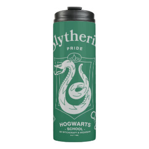 Garrafa Térmica ORGULHO DE SLYTHERIN™ Ambição Astúcia Brasão