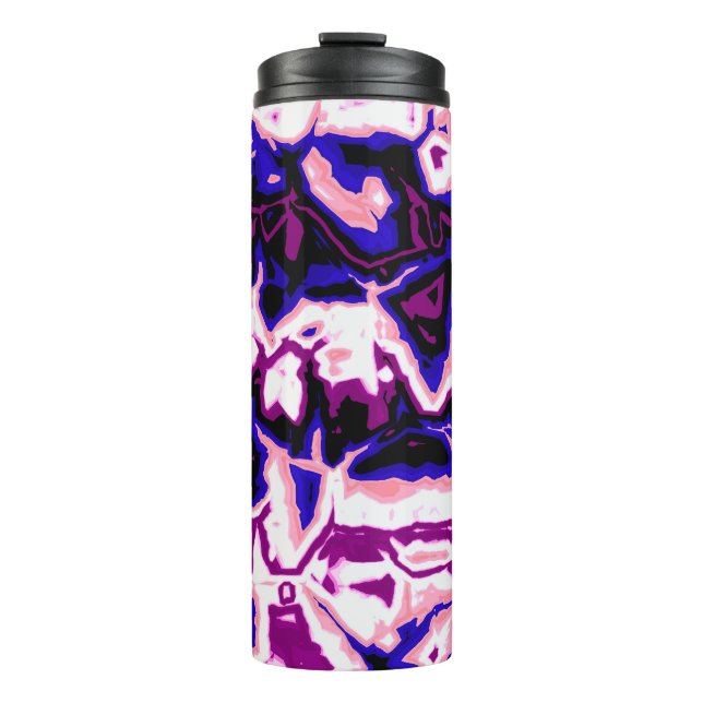 Garrafa Térmica Orgulho Genderfluid Listras Mármore Funky Boho Ret (Frente)